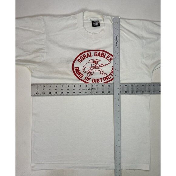 VINTAGE Coral Gables Band Of Distinction T-shirt Men Medium 90s Single Stitch - Picture 9 of 9